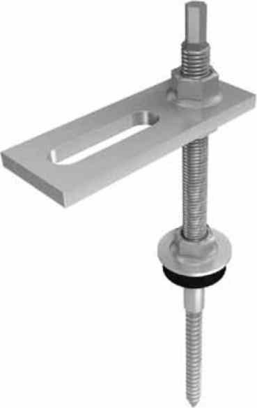 Stainless steel fastener M10X200 with flange and adaptor plate